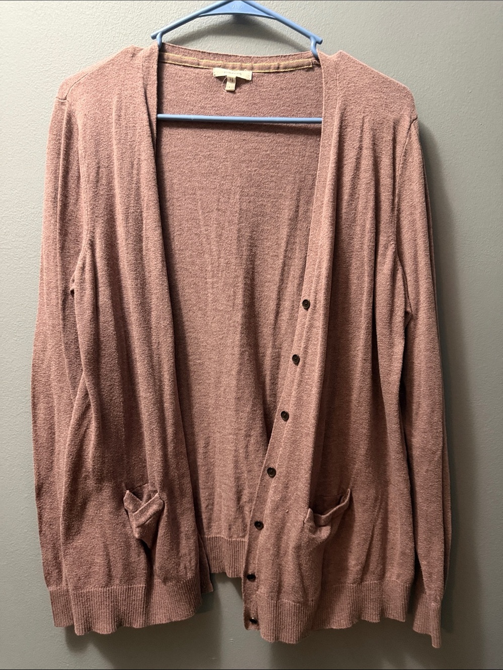 Maurices Dusty Rose Open-Front Cardigan